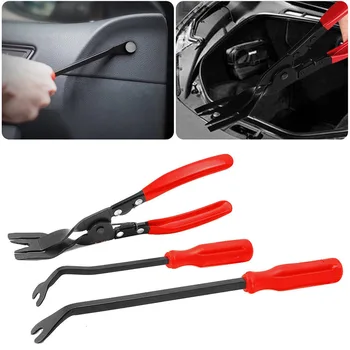 

3 Pcs Car Door Panel Clips Pliers Trim Removal Fastener Puller Remover Repair Tool Kit Car Styling