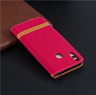 Denim Leather Flip Case For Huawei Y5 Y6 Y9 2018 Y5 2017 Enjoy 8Plus Honor 8C 7X 7C 7A Magnet Card Slot Wallet Cover Case Coque (4)