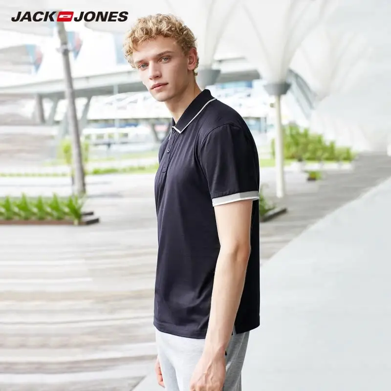 JackJones Мужская разноцветная рубашка поло с коротким рукавом C | 219106519