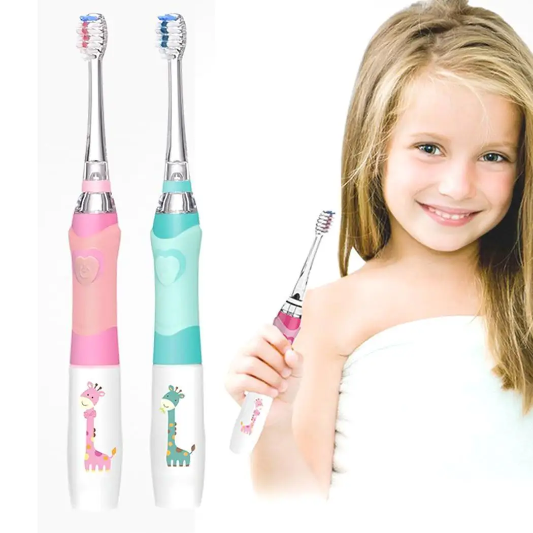 

Children's Electric Toothbrush for 3-12 Ages Battery Toothbrush Soft LED Light Sonic Kids Toothbrush with Smart Timer New