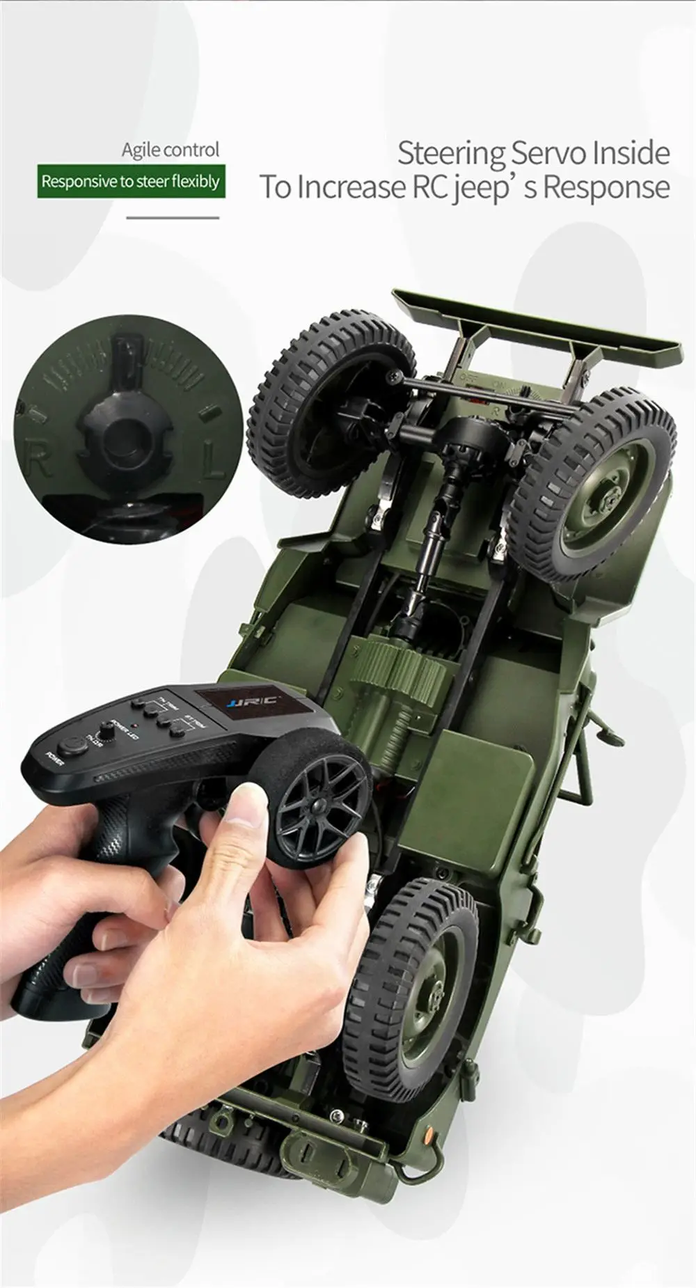 JJRC Q65 4WD RC Машинки Игрушки 2,4G пульт дистанционного управления свет джип четыре колеса внедорожный военный альпинистский автомобиль игрушки Детский подарок