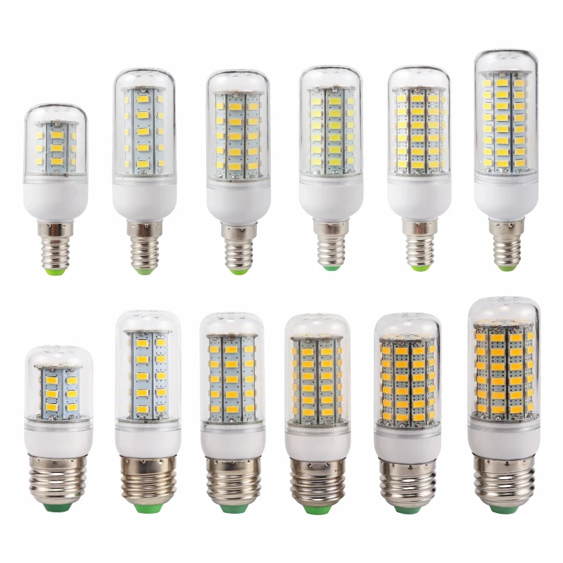 

LED Lamp E27 Lampada LED Bulb E14 SMD5730 220V Corn Bulb 24 36 48 56 69 72LEDs Chandelier Candle LED Light For Home Decoration
