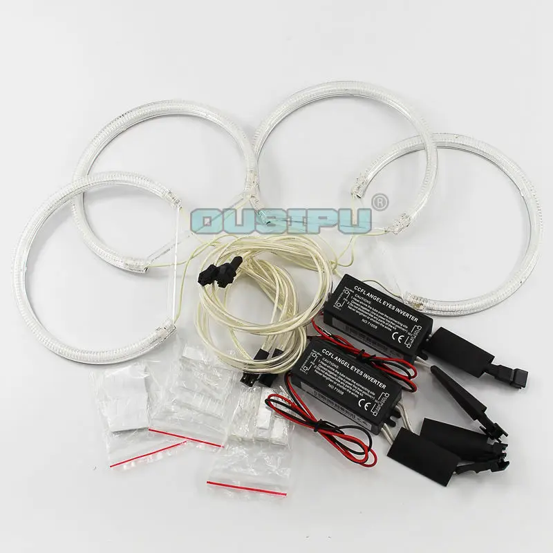 Drl para Bmw Marcador Angel Eyes Ccfl Halo Anéis Kit Série 3 E36 E38 E39 E46-projector Head Lamp Branco 4*131mm 2 Acessórios para luzes do carro