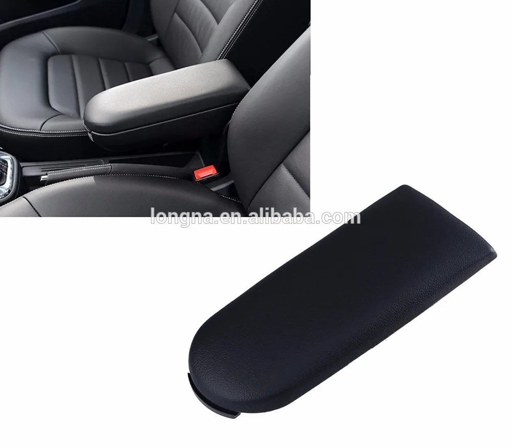 Black Passat Polo Center Console Armrest Covers Caps w/ Latch Lip For