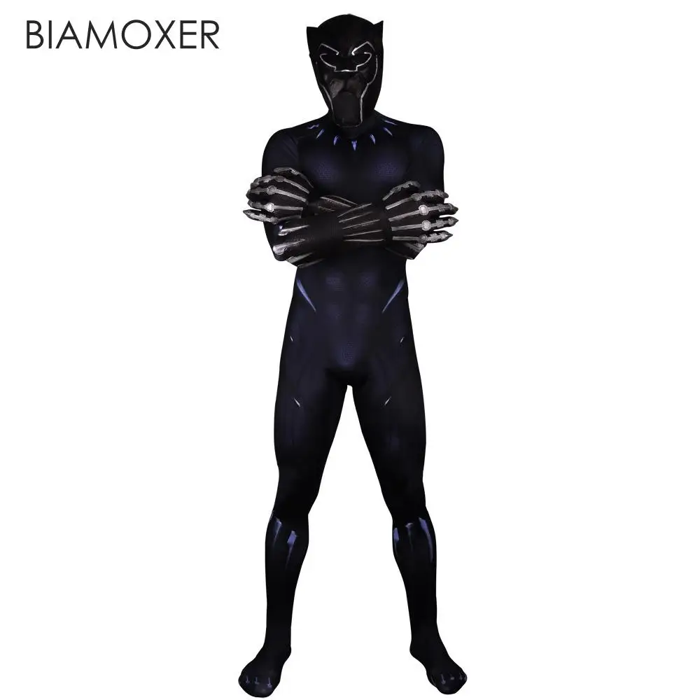 Biamoxer Черная пантера Косплей Хэллоуин костюмы для взрослых детей комбинезон