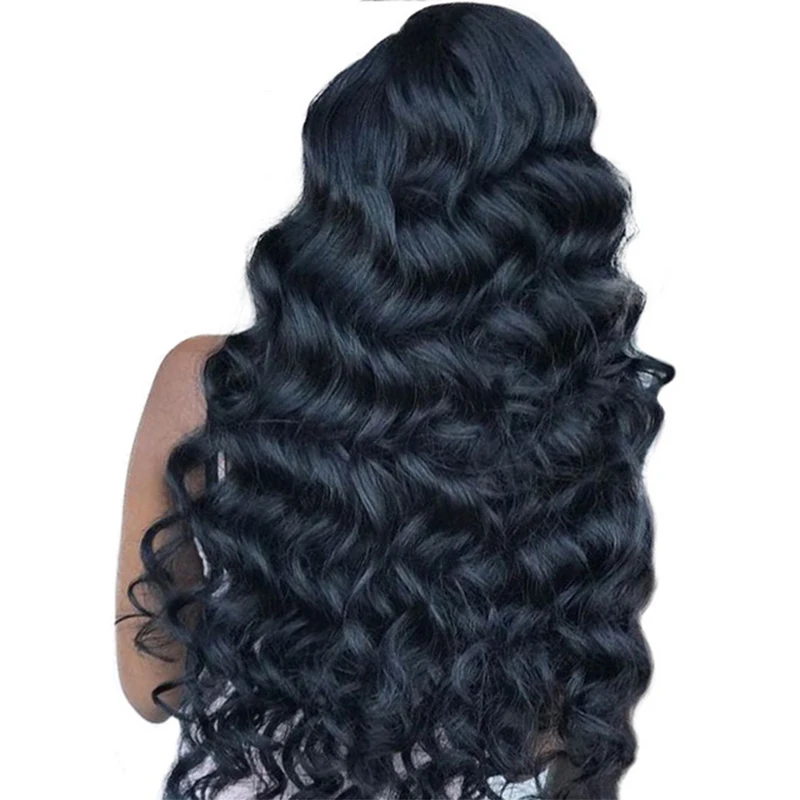 

Loose Wave Lace Front Human Hair Wigs For Women Black 180% Density Brazilian Lace Front Wig 13X4 Part Lace Wigs Prosa Remy