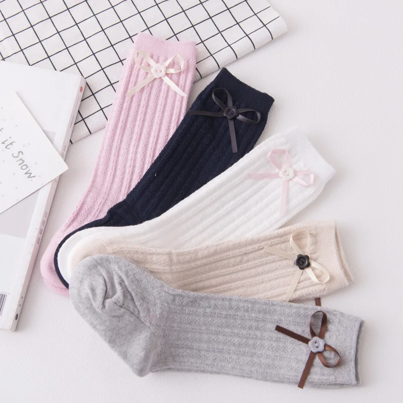 

2018 New arrive Spring summer baby knee high sock girl boy Solid Long Socks Newborn Infant Knee-highs socks