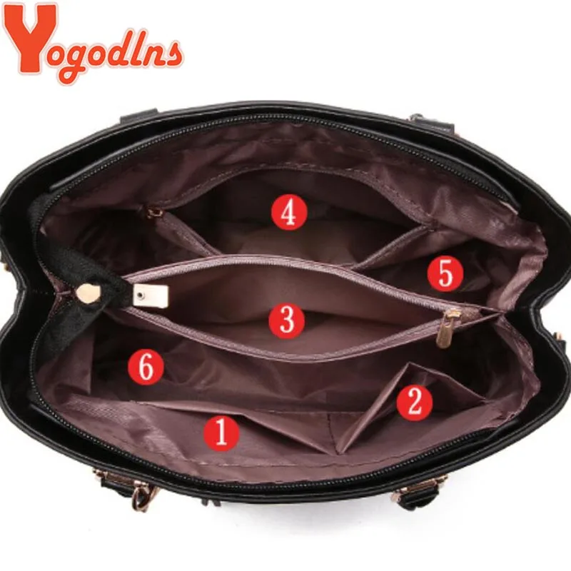 Yogodlns Womens PU Leather Handbags Designer Soft Shoulder Bags For Women Messenger Bags Crossbody Bags Top-Handle Bags Bolsa