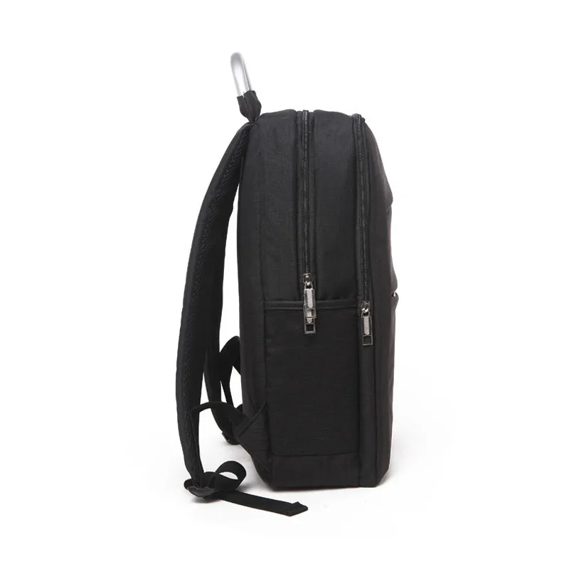 Durable canvas backpack travel casual bolsa men laptop shoulder bag with metal tote