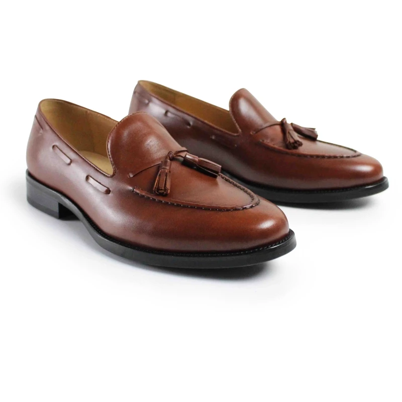 Vikeduo/ г.; винтажные дизайнерские модные свадебные вечерние черные повседневные мужские туфли для отдыха; мужские лоферы из натуральной кожи; модельные туфли - Цвет: brown