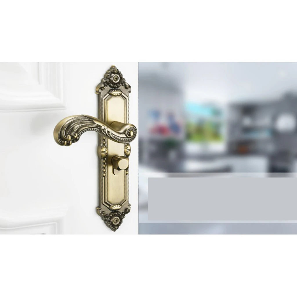 European Style Interior Door Handle Lock Interior Bedroom Bookroom Kitchen Wooden Door Handle Lock Sets