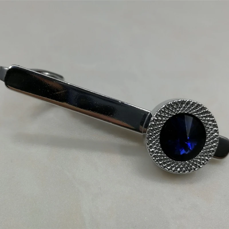 FLEXFIL Зажимы для галстука stickpin подарок булавка для галстука мужские трендовые квадратные высококачественные Стразы синий камень запонки stickpin продукты