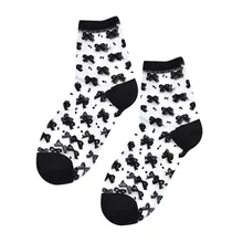 Для женщин женские носки Модные сетчатые стекло шелк ультратонкие прозрачные носки Кристалл летние носки z319