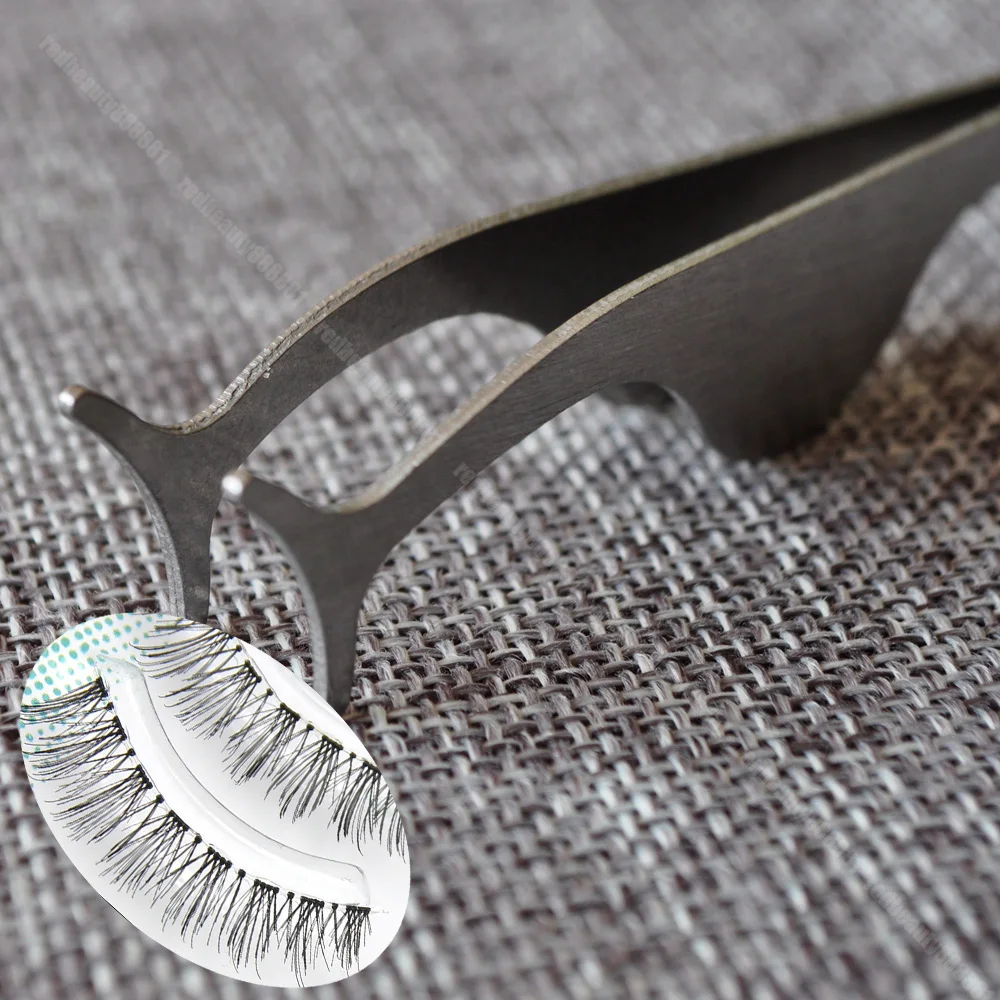Professional Stainless Steel Tweezer False Eyelashes Tweezers Eyelash