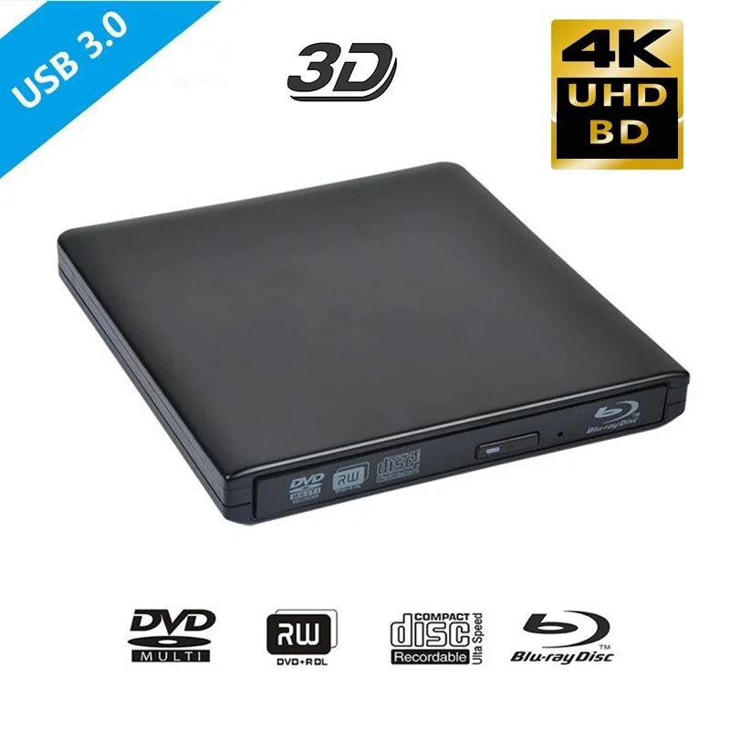 Maikou USB 3,0 4K Bluray Внешний Оптический привод 3D плеер BD-RE горелки Регистраторы DVD+/-RW/Оперативная память диски для компьютера Windows7/8/10