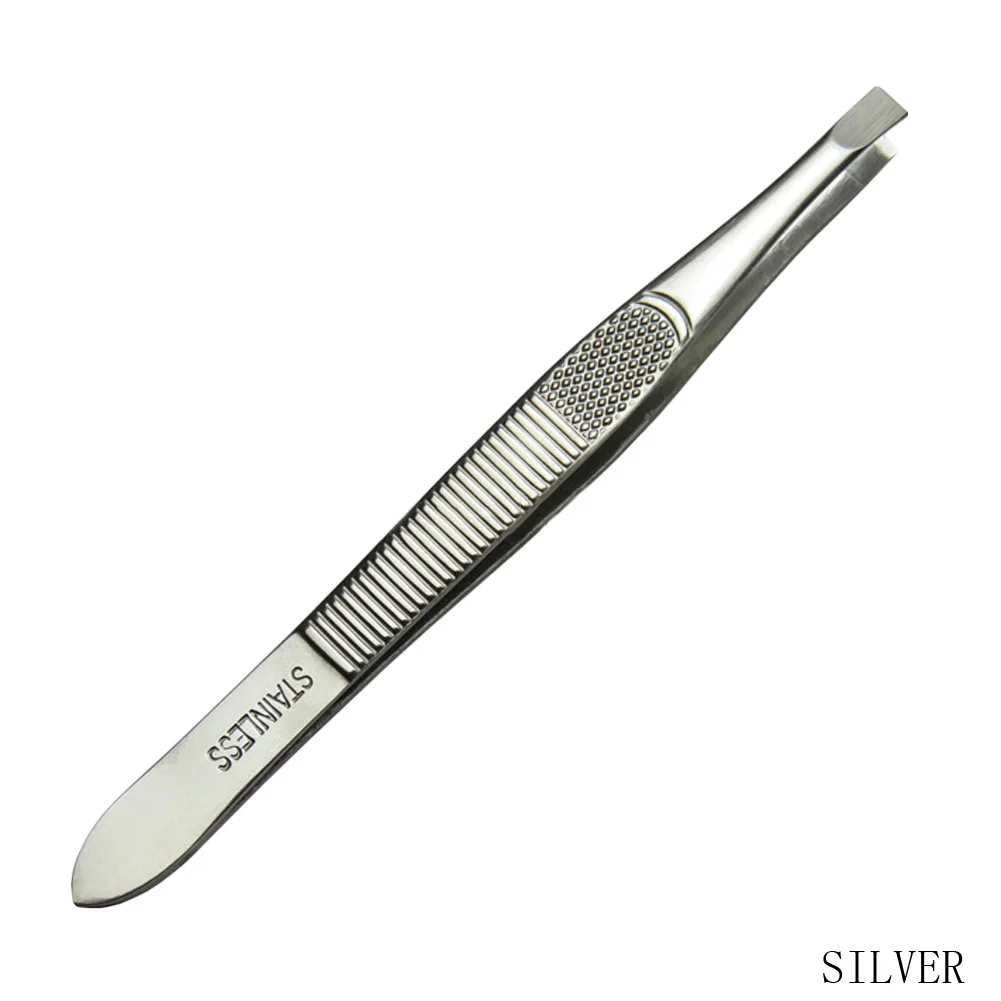 Online 1 Pcs Wanita Alis Wajah Clip Hidung Rambut Penjepit Remover Pinset Stainless Steel Shape Tool Alis Pinset 9 cm