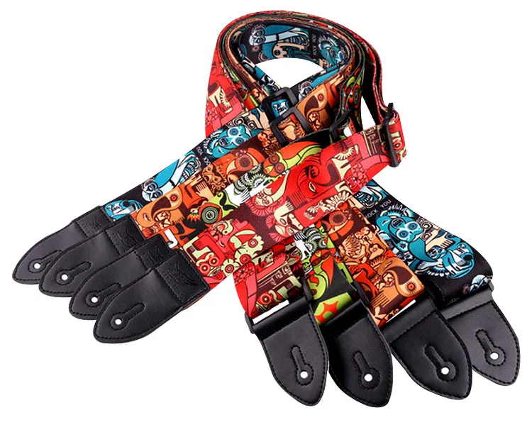 2018 en 155 cm ajustable de Nylon Durable Guitarra correa de Guitarra eléctrica acústica Bass correa de Guitarra ukelele Correa con cuero de la PU termina 2018 en 155 cm ajustable de Nylon Durable Guitarra correa de Guitarra eléctrica acústica Bass correa de Guitarra ukelele Correa con cuero de la PU termina