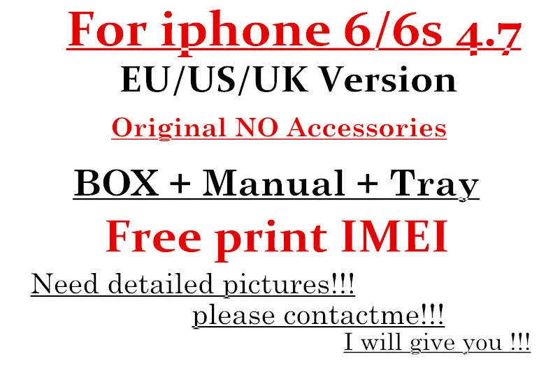 bilder für 5 teile/los Qualität US/EU/UK Version Telefon Verpackung Box Fall Für iPhone 6 6 S 4,7 ''Ohne Zubehör Box bilder für 5 teile/los Qualität US/EU/UK Version Telefon Verpackung Box Fall Für iPhone 6 6 S 4,7 ''Ohne Zubehör Box