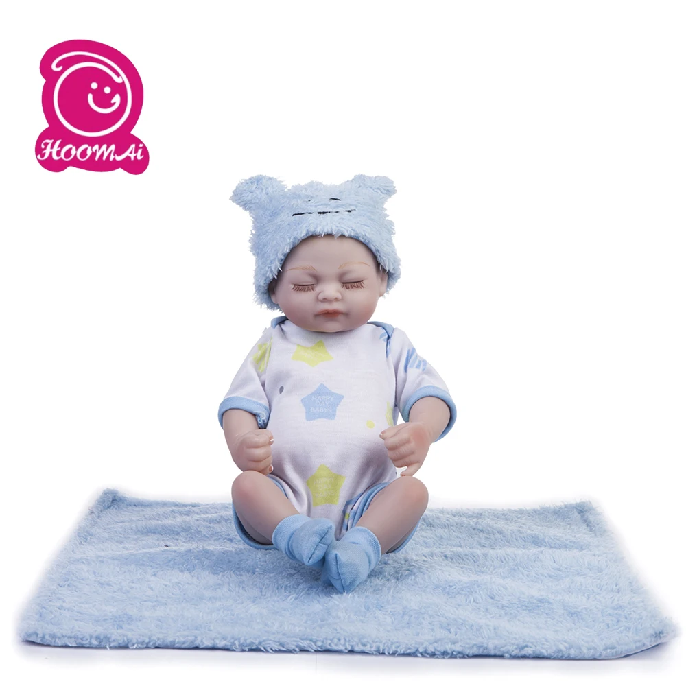 

28cm Mini 11 Inch Soft Fully Body Silicone Reborn Dolls Sleeping Newborn Babies Reborn Realista Doll For Gift Bath Toy