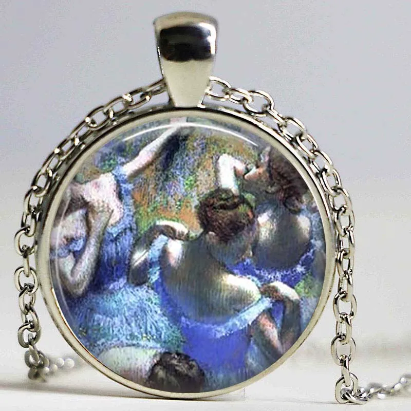 

BALLERINAS By Edgard Degas necklace Ballet Glass for Dancer Ballerina Art pendant Cabochon Gift