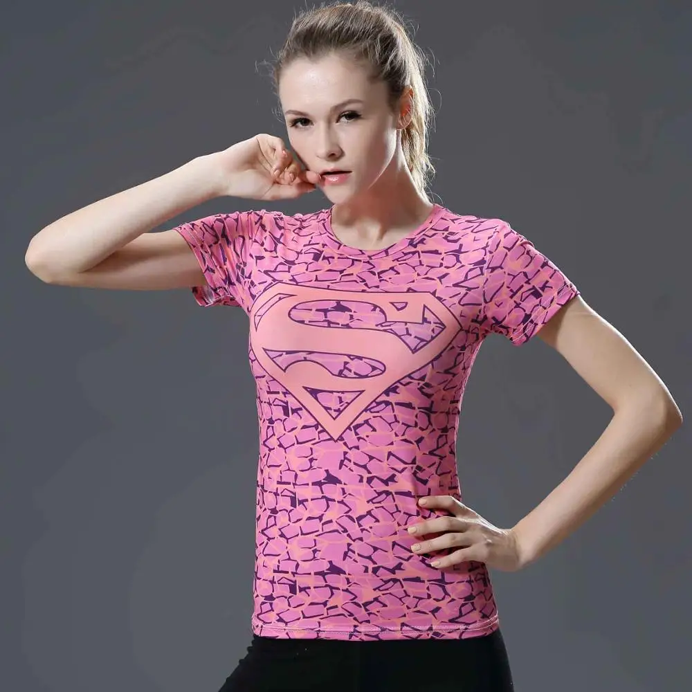 Футболка Капитан Америка щит, футболка с 3D принтом, футболки для девочек Marvel, Супермен, одежда для фитнеса, женские топы - Цвет: A14