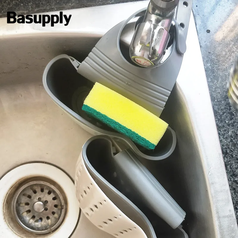 

1Pc Sponge Storage Rack Drain Holder PVC Plastic Kitchen Sink Sponge Rack Basket Wash Cloth Or Toilet Soap Shelf Organizer