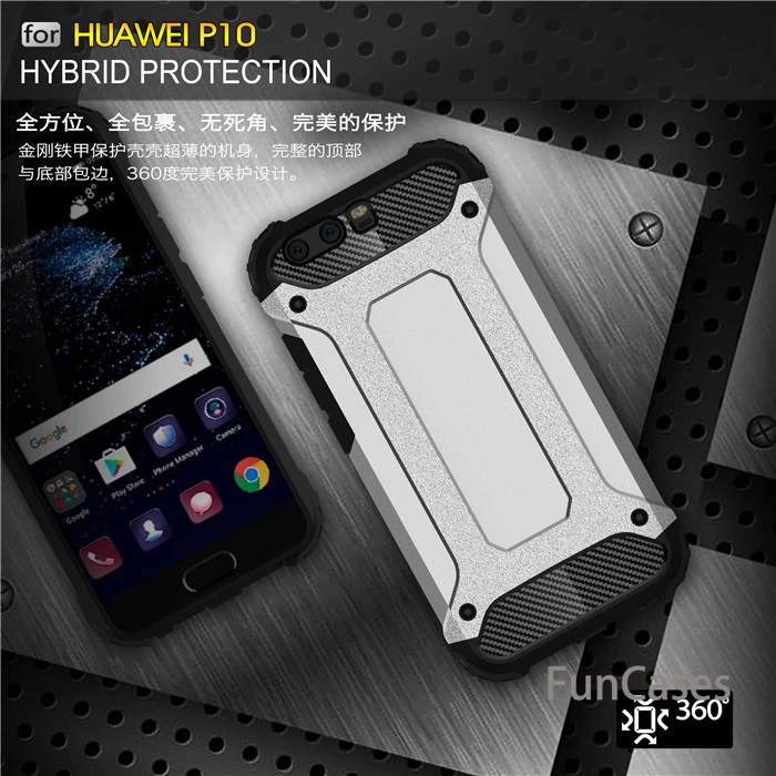 

For Huawei P8 P8 LITE 2017 P9 case Armor Anti-Shock Silicone Rubber Hard PC Phone Cover For P10 P10 LITE P10 plus honor 8 lite