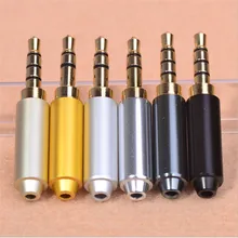 Высокое качество 1 шт. Серебряный Мини 3 полюса 3,5 мм ремонт разъем для наушников Вилки металлический аудио паяльная крышка разъемы