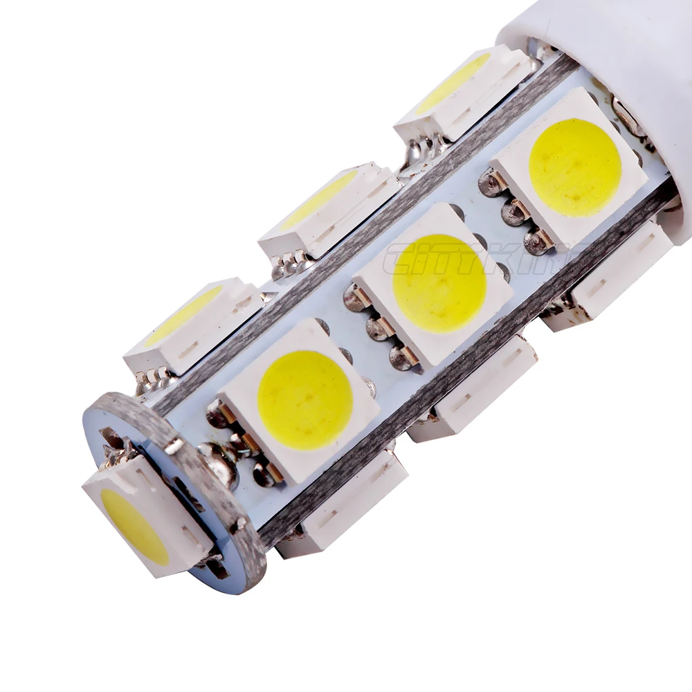 50 шт. T10 13SMD 5050 светодиодный световой индикатор Авто W5W 196 t10 13 светодиодный сигнальный светодиод W5W 168 клин инструменты для дверцы боковая лампа