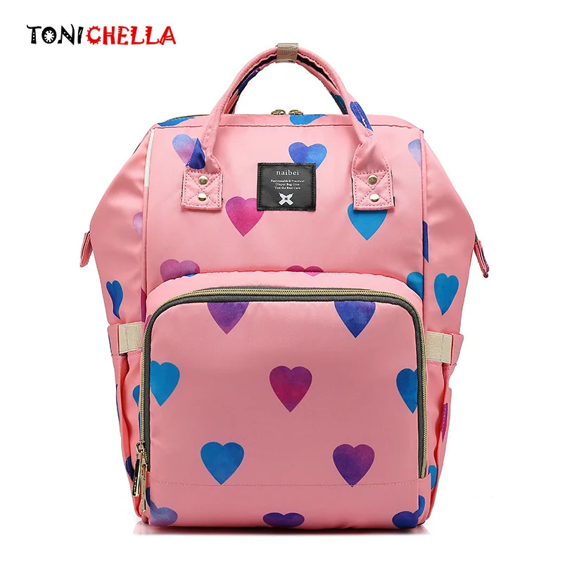 Multifunctional Baby Diaper Bag Mummy Nappy Bags With Love Heart