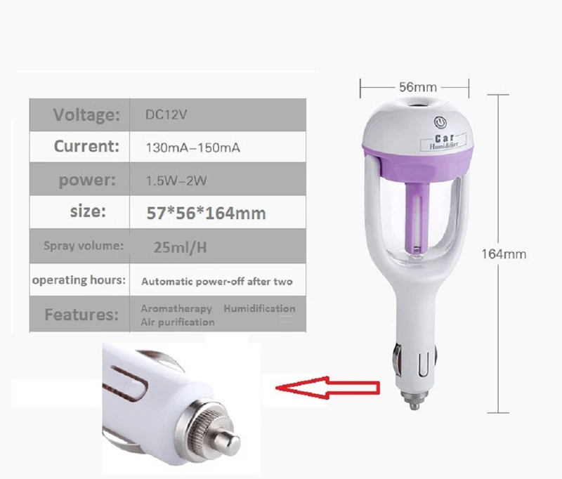 Портативный мини Автомобильный USB Увлажнитель Арома эфирные масла диффузор ароматерапия тумана