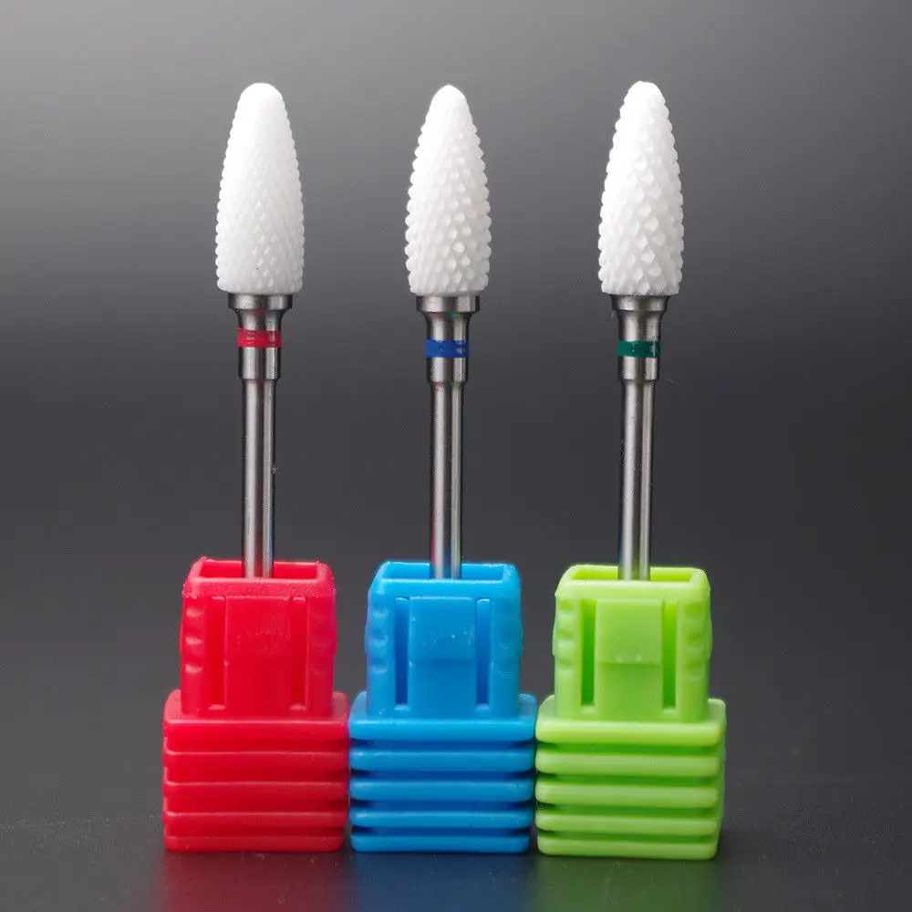 

1PC 6*15mm Ceramic Nail Drill Bits For Electric Manicure Pedicure Machine Accessories Nail Art Tools Cutter Nail Drill Files