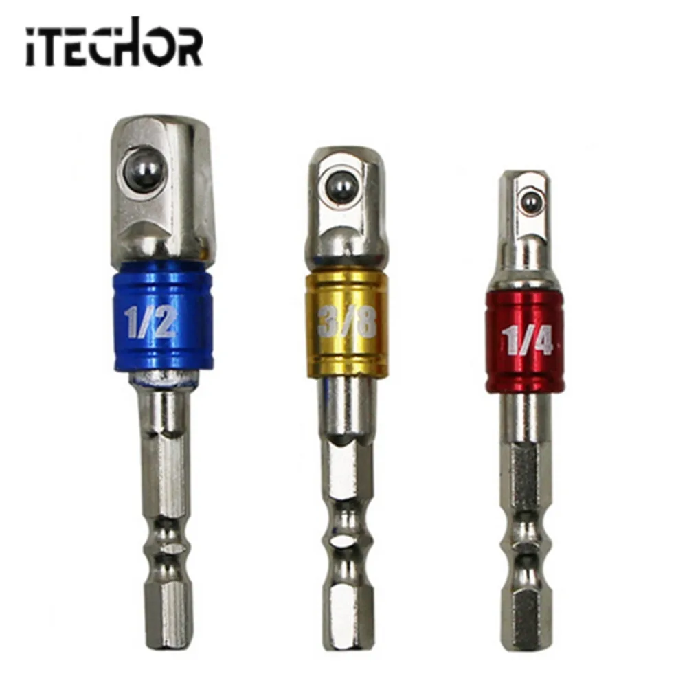 iTECHOR 3 Pieces 72 65MM Hexagonal Handle Square Head CR V Sleeve