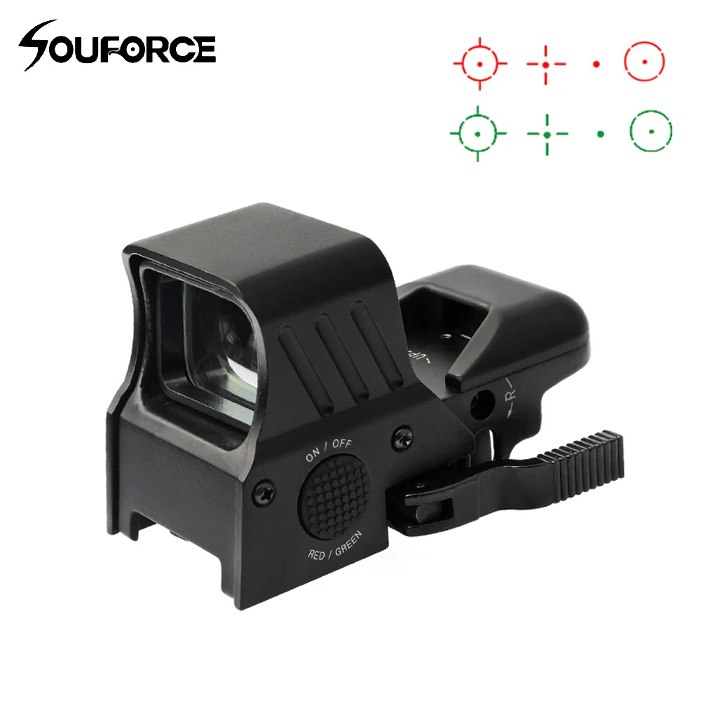 

Optics Red Green Dot Laser Holographic Sight Scope with Quick Release 20mm Weaver Rail for Tactical Hunting