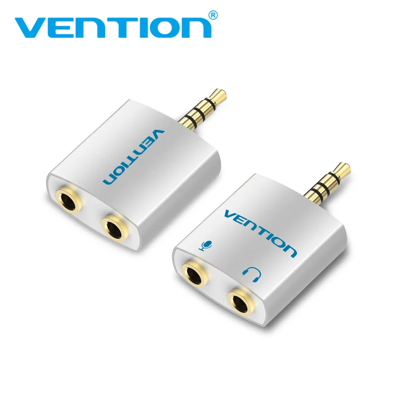 Vention 3 5 мм аудио сплиттер под Наушники разъем адаптера с микрофоном 1 штекер на 2