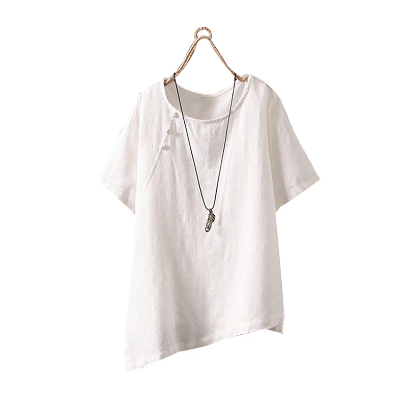 

T-Shirt Women Plus Size 5XL Short Sleeve Tshirt Cotton O Neck Solid Basic Tops Summer Vintage Fashion Casual Tops Vestidos D30