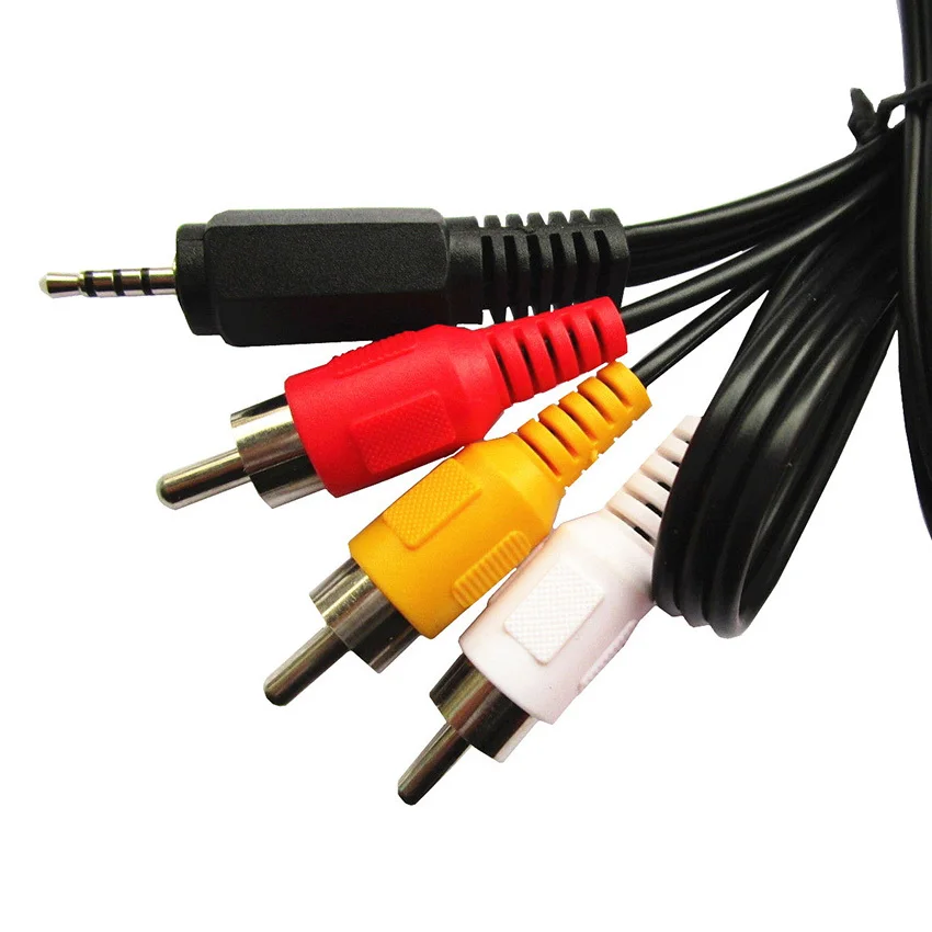 

1.5M 5ft mini 2.5mm Stereo Aux Male Plug to 3 RCA Male Plug Audio AV Cable