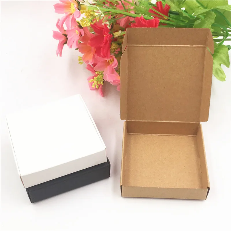 50 шт./партия, три цветная крафт-бумага, коробки для вкусной маленькой пицца пирог, упаковочные подарочные ящики для хранения контейнеров