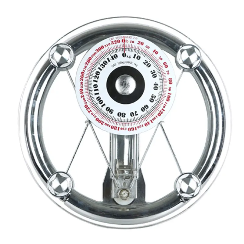 120kg Mechanical Bathroom Scales Round Glass Floor Body Weight Stainless Steel Tempered Spring Balance | Дом и сад