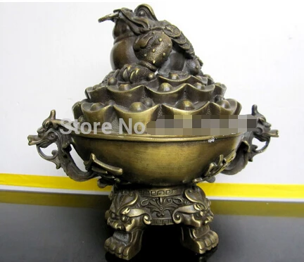 WBY++++ free shipping Tibet bronze incense burner Money toad statue | Дом и сад