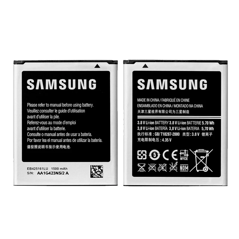 Батарея EB425161LU для samsung Galaxy S Duos S7562 S7566 S7568 i8160 S7582 S7560 S7580 i739 T59 J1 мини J106