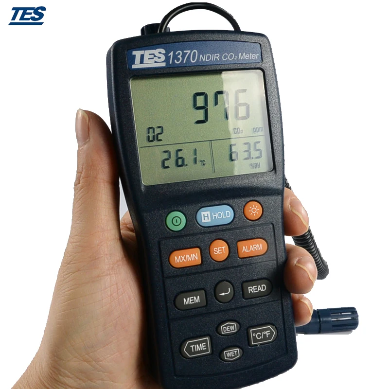 TES 1370 CO2 Meter Analyzer 0 6000ppm Gas Testertesterstester