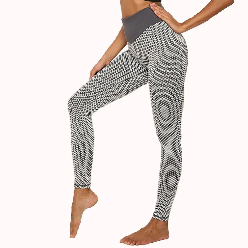

Yfashion Woman Knitting Seamless High Waist Pants Buttocks Lifted Training Hive Breathable Pants Leggings Sweatpants Women