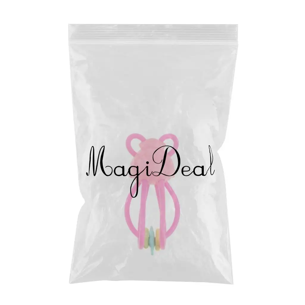 Baby Teether Ring & Rattle Teething Toys - TPU Food Grade Material - Easy To Hold Soft Bendable - Rabbit