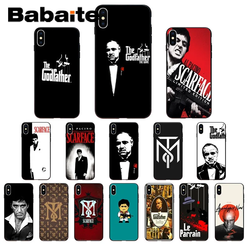 Для iphone 11pro max Scarface Godfather для мужчин черный чехол мобильного телефона iPhone X XS MAX 6 6s 7