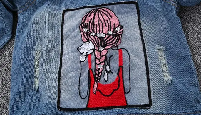 Jaqueta para Meninas com Capuz Cabolsas da Criança da Menina Babyinstar Menina Denim Jaqueta Casual Padrão Roupas Topos Crianças 21 Cheap Jaquetas e casacos
