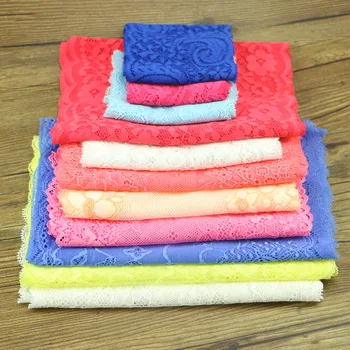 

Random mixed 5 code Elastic lace 6-20 cm width with lace or multicolor decorative fabric warp knitted garment accessories DIY