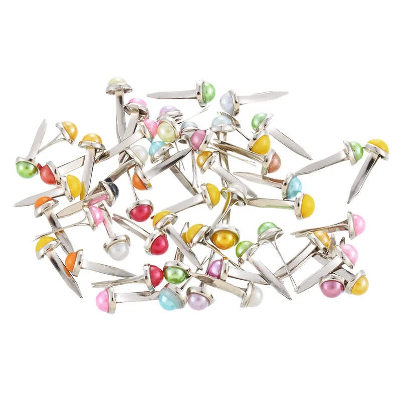 Hoomall 50PCs Metal Brads Scrapbooking Photo Album Embellishment Card