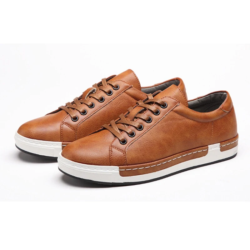 

Fashion shoes men Casual leather Shoes Men flat Breathable leather shoes tenis masculino Sneakers for men Big yards 38-48