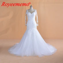 Специальное кружевное свадебное платье русалки горячая Распродажа свадебное платье изготовленное на заказ фабричное оптовое свадебное платье с длинным рукавом свадебное платье